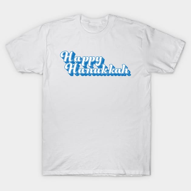 Rough Vintage Happy Hanukkah T-Shirt by Underdog Designs